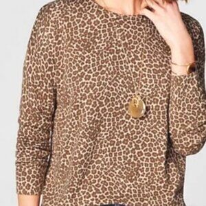 J. Jill Leopard print knit sweater